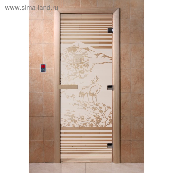 Дверь «Япония», размер коробки 200 × 80 см, левая, цвет сатин дверь рассвет размер коробки 200 × 80 см левая цвет сатин