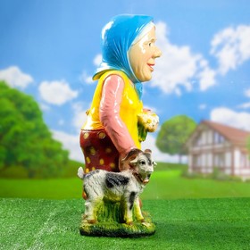 

Садовая фигура "Бабка с козой" 14х33х60см