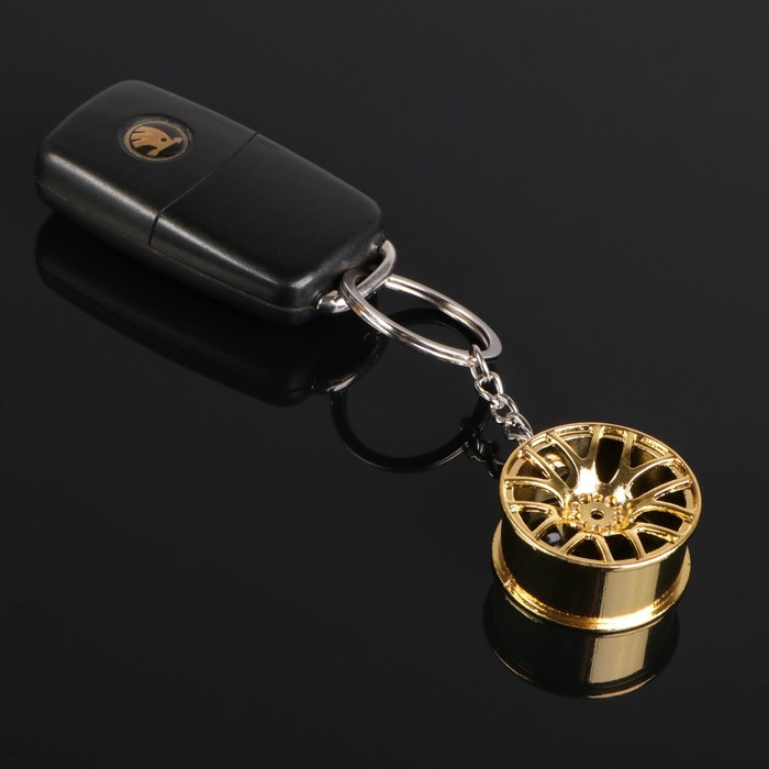 Брелок для ключей Cartage, диск, золотистый брелок для ключей cartage топор