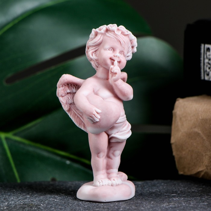 Сувенир Ангелочек стоящий с сердечком 8см силиконовая форма милый ёжик с сердечком 5×4 4×5 8см цвет бирюзовый