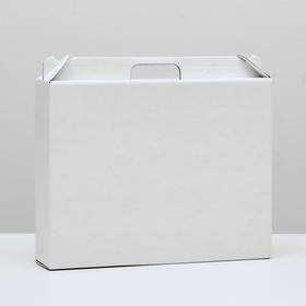 Коробка универсальная с ручкой, белая, 34,5 х 8 х 27 см Ош