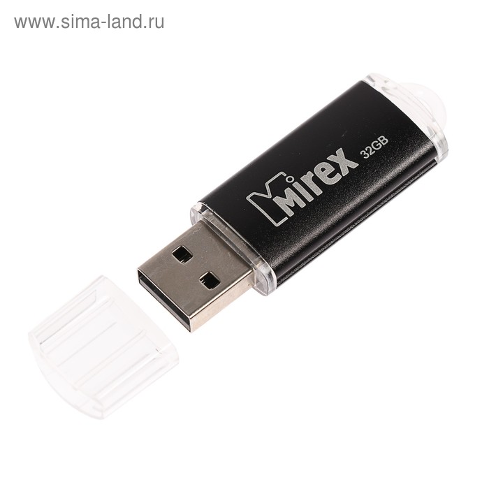 

Флешка Mirex UNIT BLACK, 32 Гб, USB2.0, чт до 25 Мб/с, зап до 15 Мб/с, черная