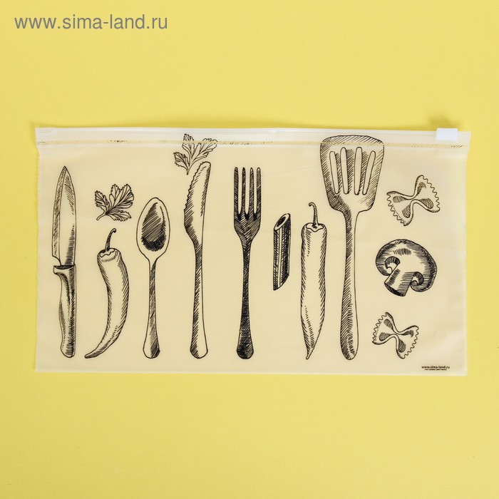 

Пакет для хранения еды «Шедевры кулинарии», 25 × 14.5 см