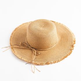 Шляпа женская MINAKU, размер 56, цвет бежевый