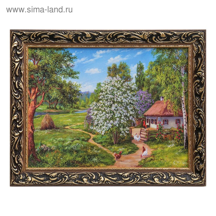 

Картина "Дом среди деревьев" 47х37 см