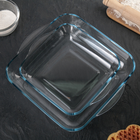 Набор квадратной посуды для запекания Borcam, 2 предмета: 3,2 л, 1,95 л