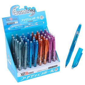 Ручка шариковая со стираемыми чернилами 0,5 мм, стержень синий, корпус МИКС (штрихкод на штуке)