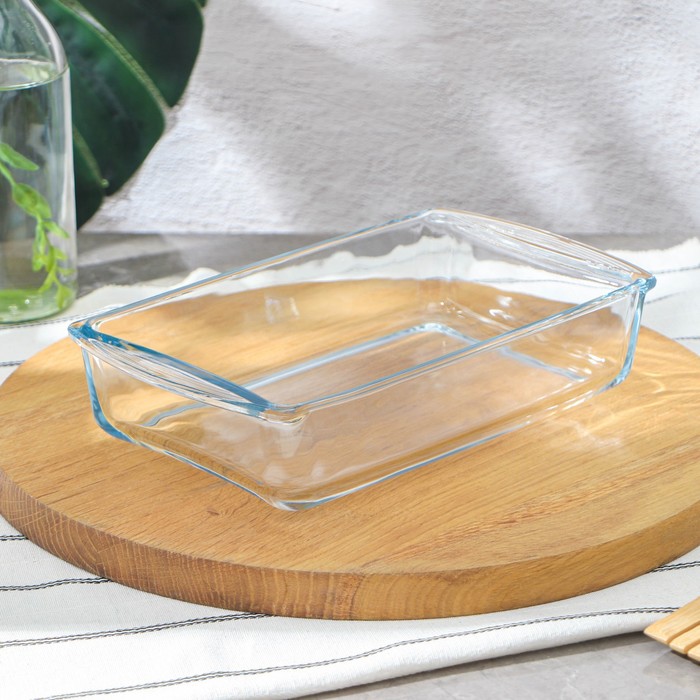 Форма прямоугольная для запекания и выпечки из жаропрочного стекла Borcam, 1,32 л форма для запекания из жаропрочного стекла borcam 2 7 л 35 5×21 см