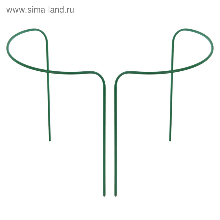 фото Кустодержатель, d = 40 см, h = 90 см, ножка d = 1 см, металл, набор 2 шт., зелёный весна