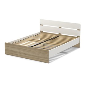 

Кровать 160 (с орт.основанием) Эксон 1656х842х2048, белый/дуб сонома