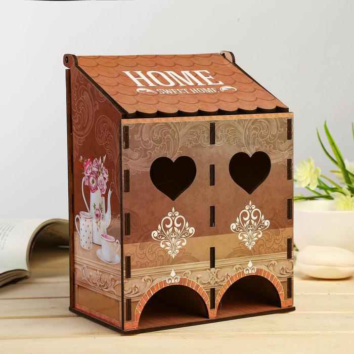 

Чайный домик двойной "Винтаж" 21х9,5х15,5 см МИКС