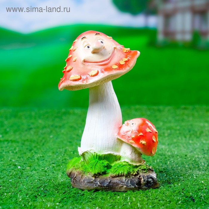 Садовая фигура Гриб 11х8х15см садовая фигура гриб подосиновик с ежами 27х37х37см