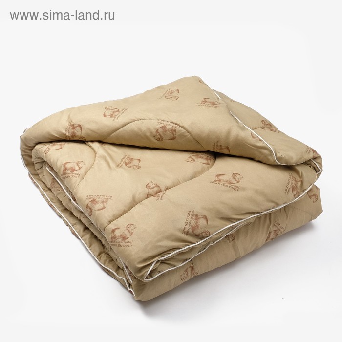Одеяло Овечья шерсть 140х205 см, файбер, п/э 100%