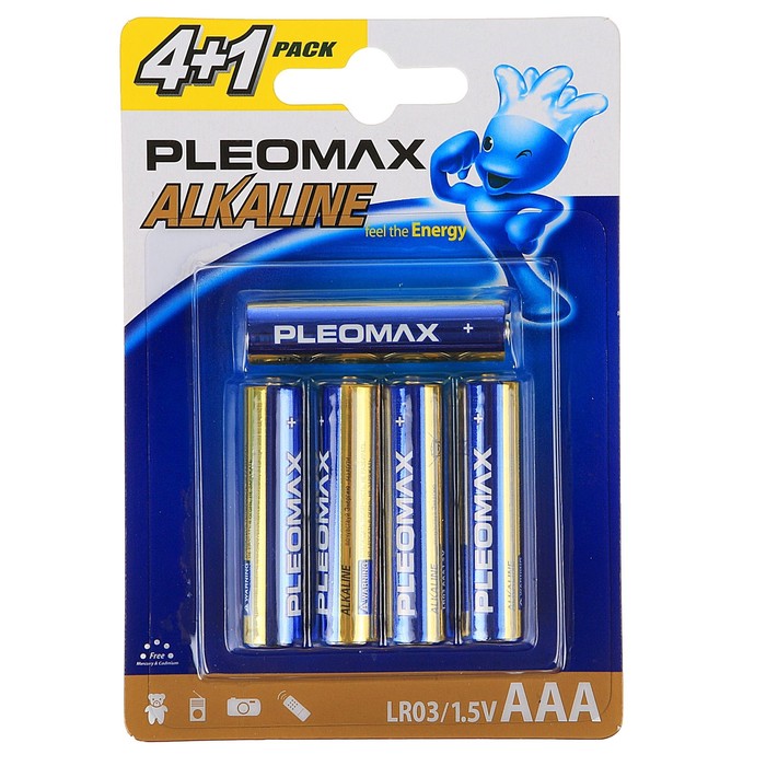 Батарейка алкалиновая Samsung Pleomax, ААА, LR03-5BL, блистер, 5 шт.