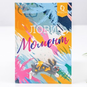 

Брошь "Кролик", цвет серый в золоте