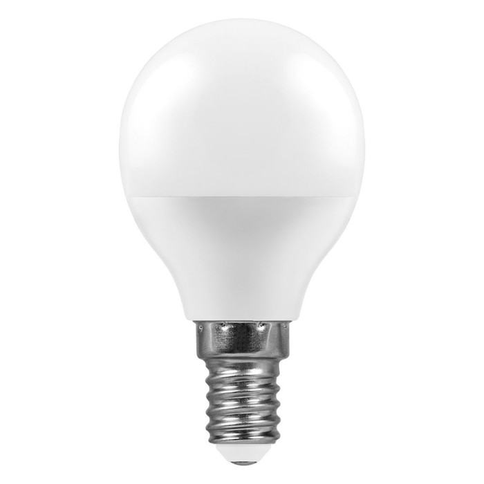 фото Лампа светодиодная feron, g45, 7 вт, е14, 6400 к, холодный белый