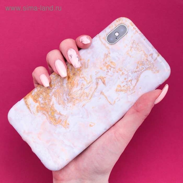 

Чехол для телефона iPhone XS MAX «Мрамор», 16 × 8 см