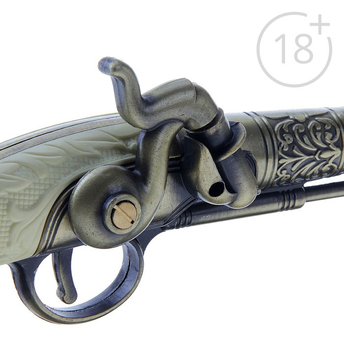 Сувенирное оружие с зажигалкой "Мушкет резной", пьезо, газ