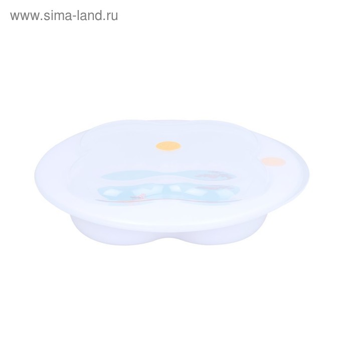 Тарелка герметичная  Bebe Confort с крышкой в форме клевера, цвет белый