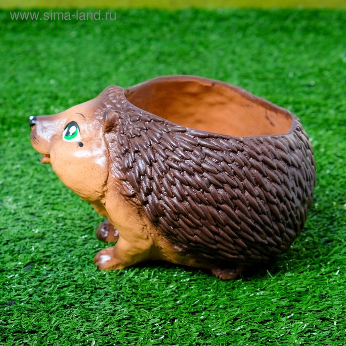 

Фигурное кашпо "Ежик" 11см, бежевый