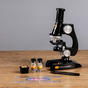 Микроскоп 'Юный биолог', кратность увеличения 450х, 200х, 100х, черный Ош