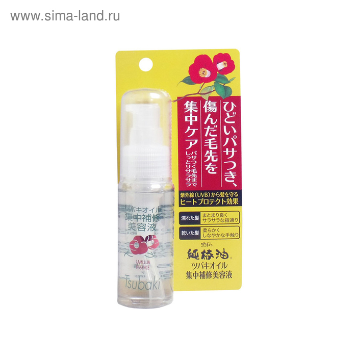 Концентрированная эссенция Kurobara Tsubaki Oil для восстановления поврежденных волос с маслом камелии, 50 мл
