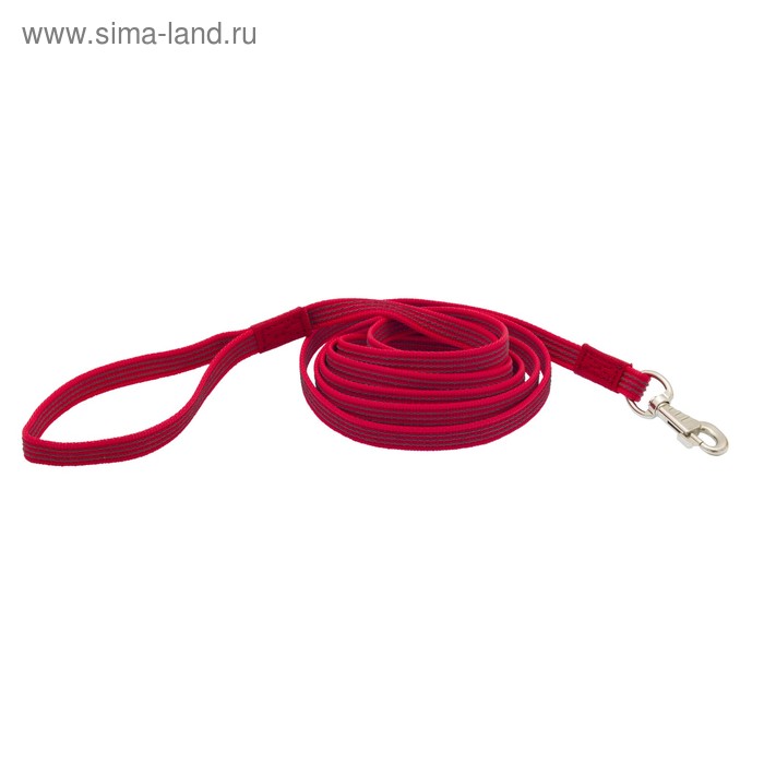 

Поводок двусторонний с латексной нитью, 10 м х 2 см, нейлон, красный