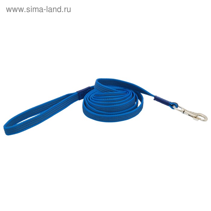 

Поводок двусторонний с латексной нитью, 10 м х 2 см, нейлон, синий