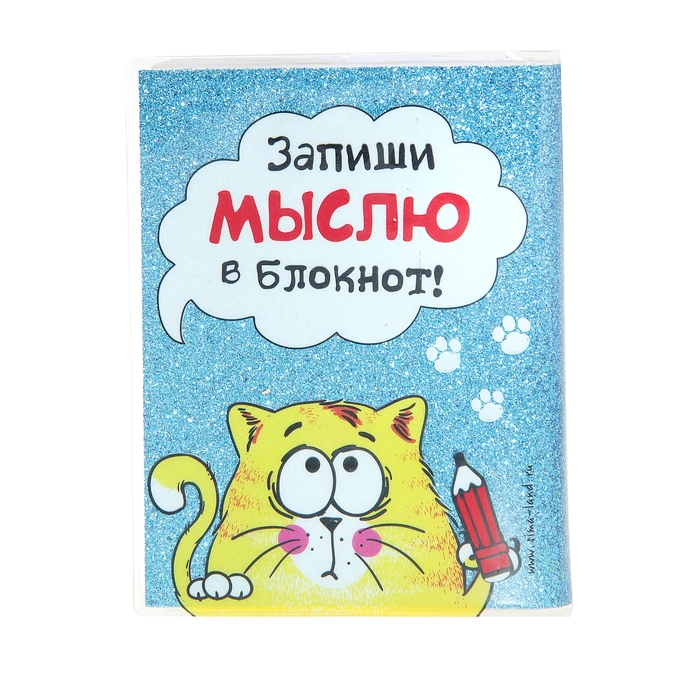 Блокнот "Запиши мыслю", 96 листов, А6, с блестками