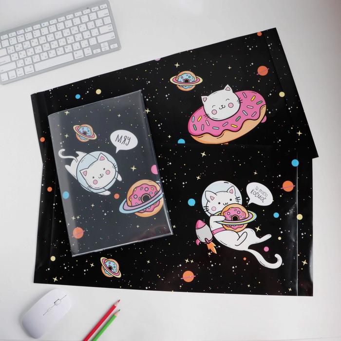 Обложка со вставками Котики 30 50 см 55₽