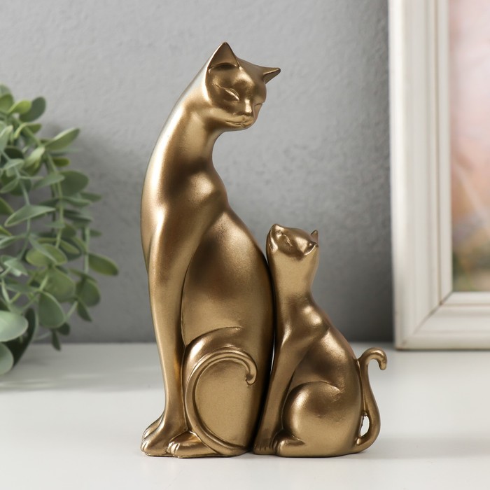 

полистоун набор кошка с котёнком 15,5 см 9,3 см (набор 2 шт)