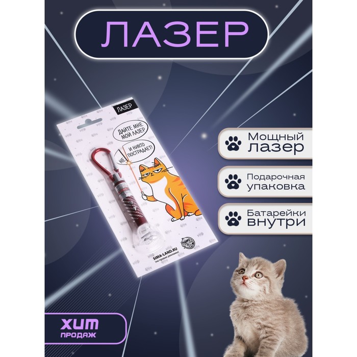 Лазер «Для игр с котиком», цвета МИКС