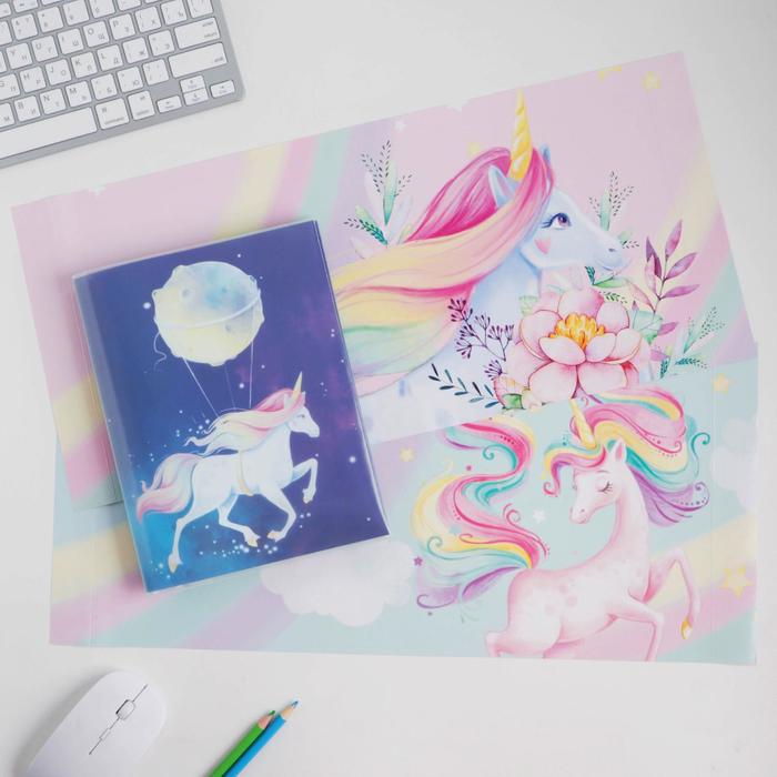 Обложка со вставками Единороги 226 43 см 45₽