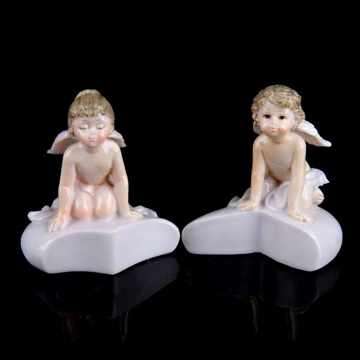 Ангелочки на сердечке "Беседа" лакированный, набор