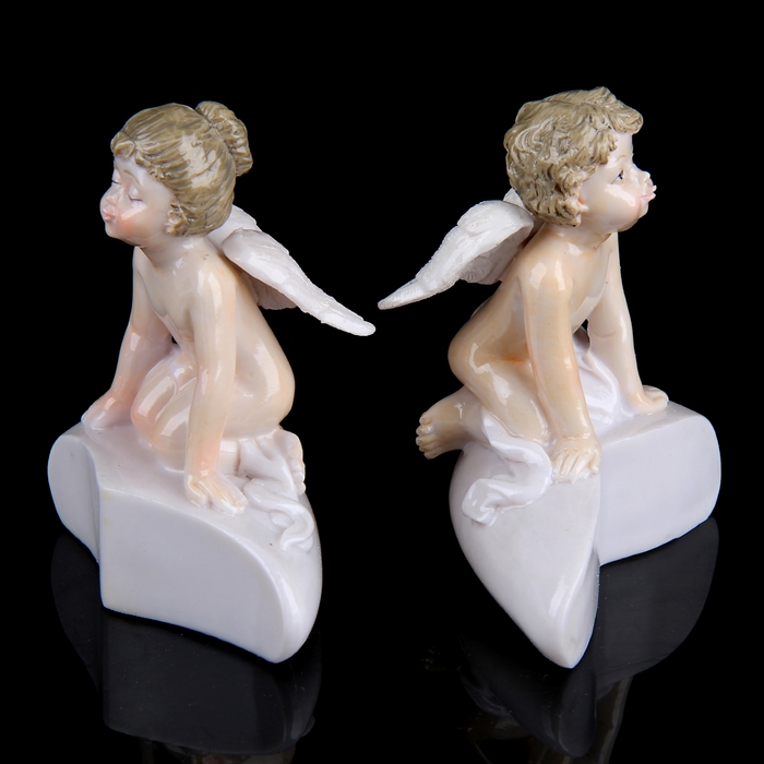 Ангелочки на сердечке "Беседа" лакированный, набор