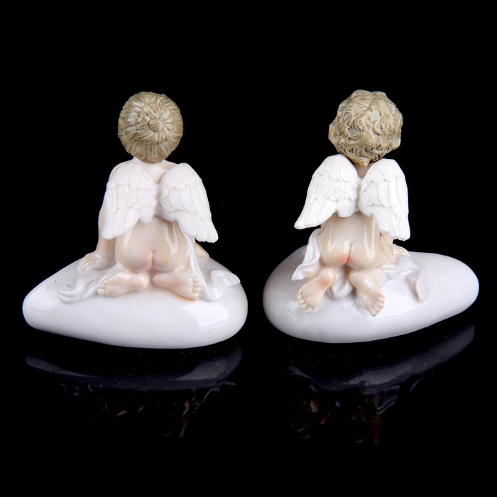 Ангелочки на сердечке "Беседа" лакированный, набор