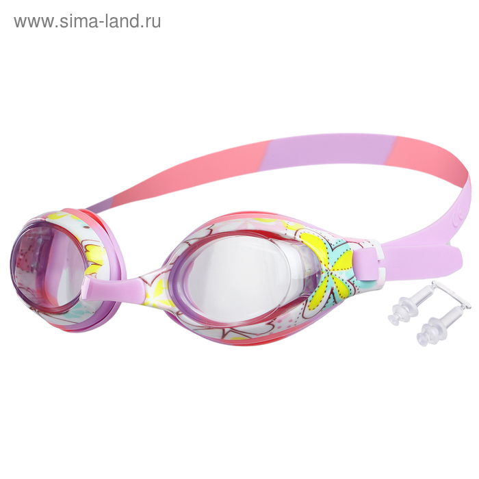 Очки для плавания детские ONLYTOP, беруши очки полумаска для плавания onlytop