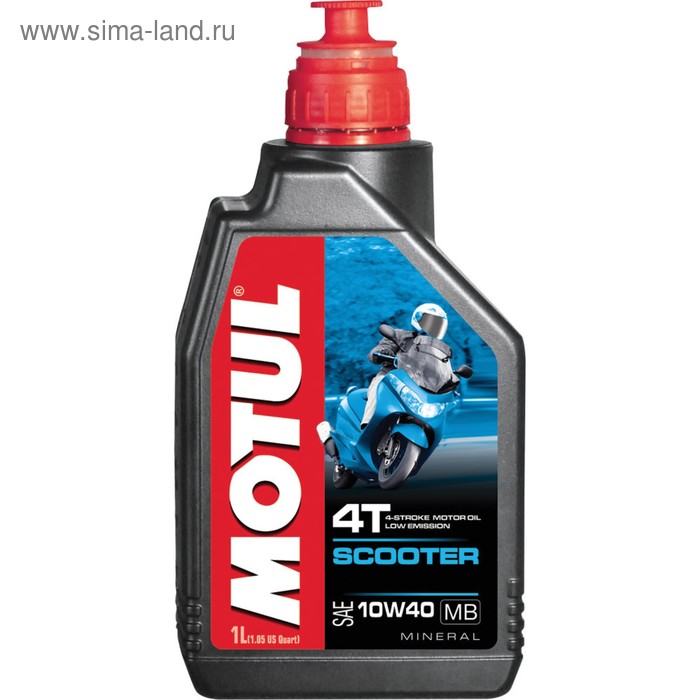 Моторное масло MOTUL Scooter 4T 10W-40 MB, 1 л