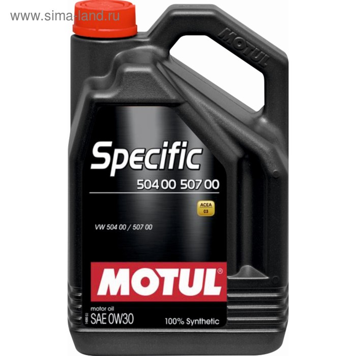 Масло моторное Motul SPECIFIC 504 00 507 00 0W30, 5 л 107050 масло моторное motul specific 508 00 509 00 0w 20 синтетическое 1 л