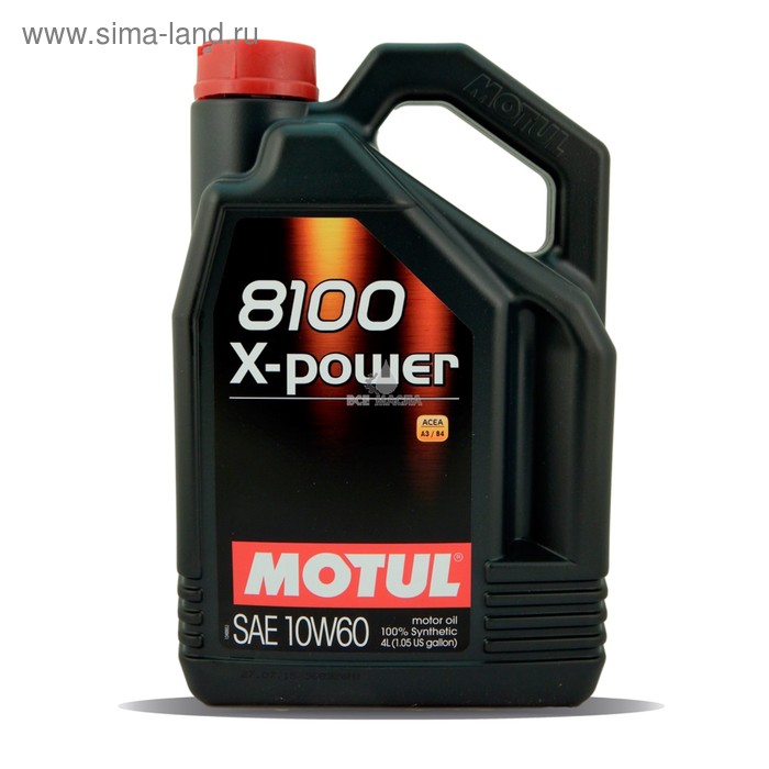 фото Масло моторное motul 8100 x-power 10w-60, 4 л 106143