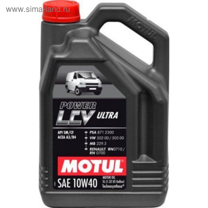 фото Моторное масло motul power lcv ultra 10w-40, 5 л 106156