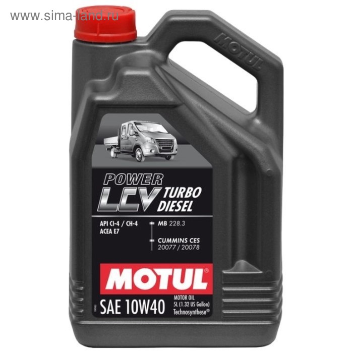 фото Моторное масло motul power lcv turbo diesel 10w-40, 5 л 106136