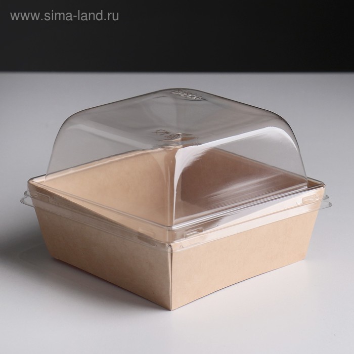 Упаковка, салатник с прозрачной крышкой, 12,8 х 4,5 х см, 0,55 л