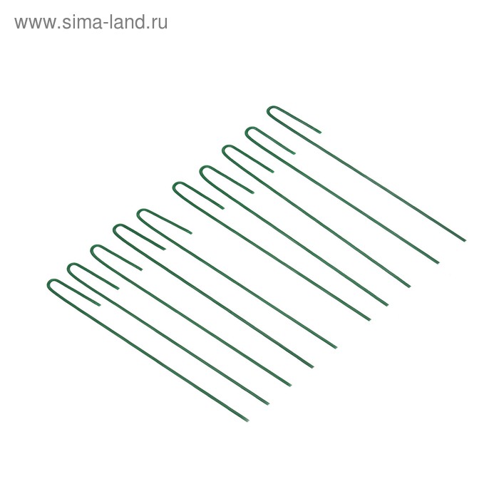 фото Колышек универсальный, h = 30 см, ножка d = 0.3 см, набор 10 шт., зелёный greengo