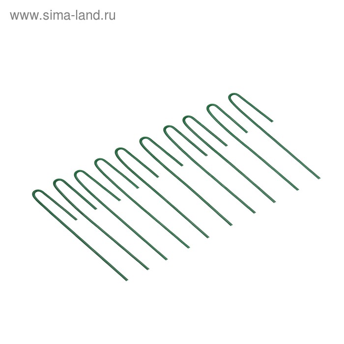 фото Колышек универсальный, h = 20 см, ножка d = 0.3 см, набор 10 шт., зелёный greengo