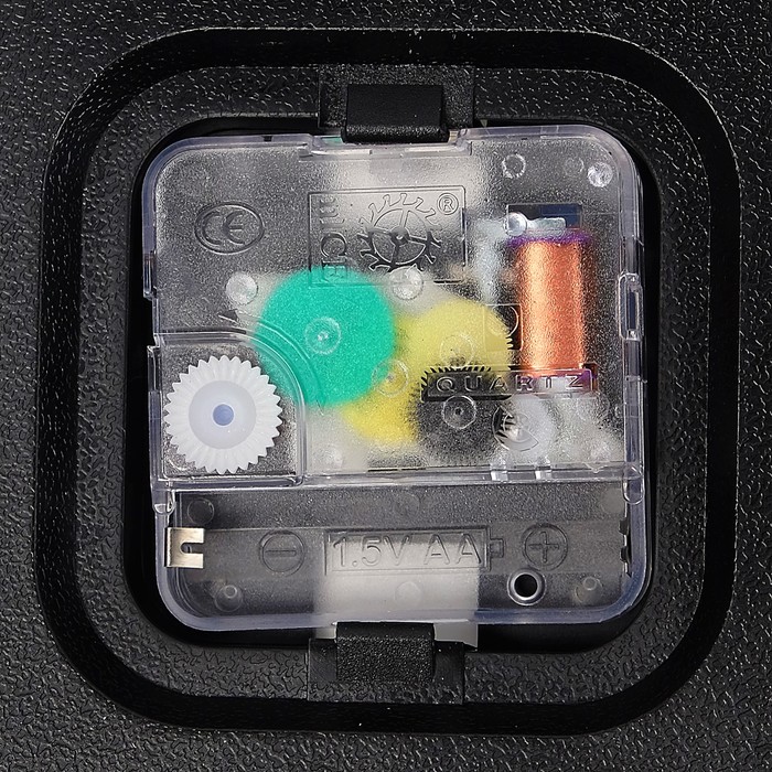 Часы настенные круглые "Крупные цифры", d=29 см, рама чёрная