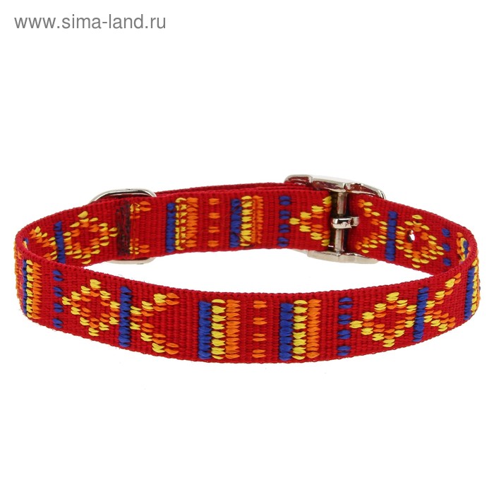 

Ошейник нейлоновый "Орнамент", 50 х 2 см, красный