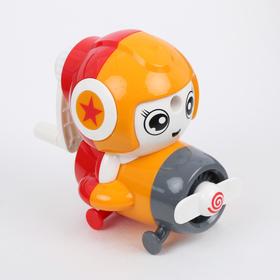 

Точилка механическая с контейнером "Пилот оранжевый с красным на самолете"