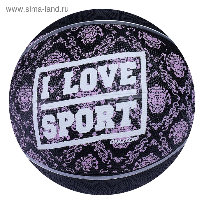 фото Мяч баскетбольный onlitop i love sport, размер 6, pvc, бутиловая камера, 450 г