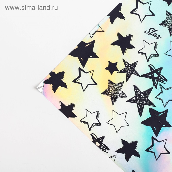 Плёнка упаковочная с голографией «Starry sky», 100 × 70 см